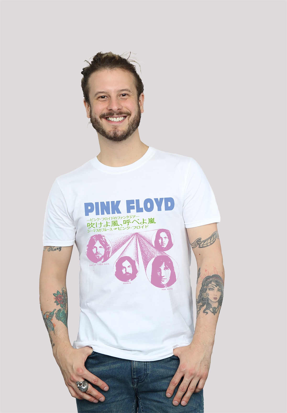 F4NT4STIC PINK FLOYD ONE OF THESE DAYS - T-Shirt print - white/weiß