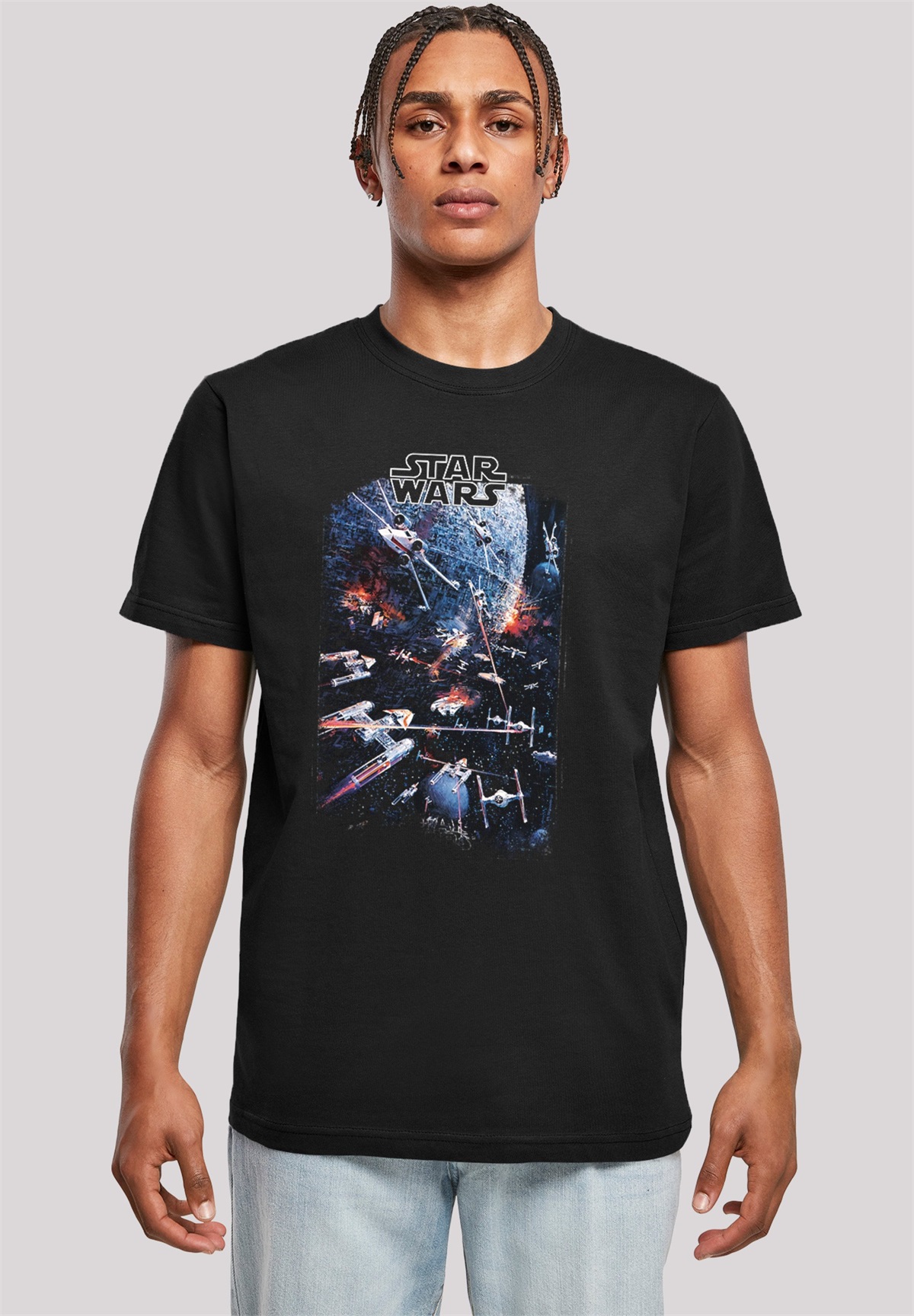 F4NT4STIC STAR WARS GALAXY SPACE FIGHT CLASSIC - T-Shirt print - black/schwarz