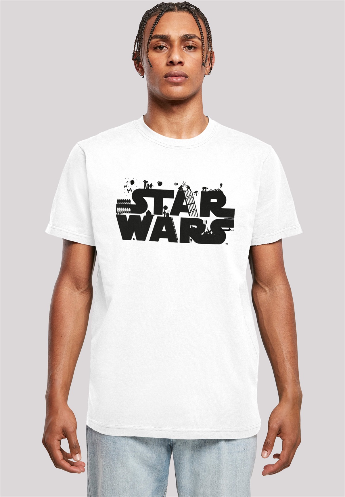 F4NT4STIC STAR WARS MINIMALIST - T-Shirt print - white/weiß