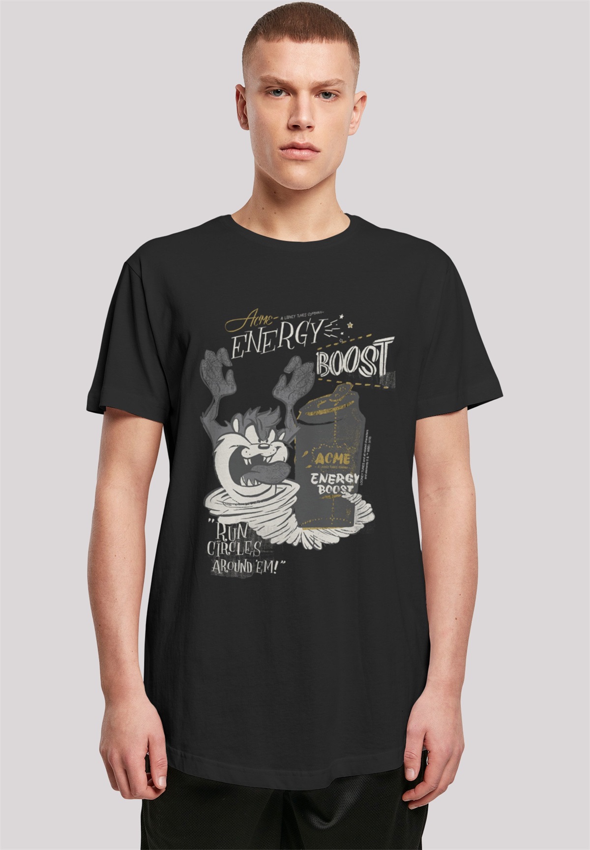 F4NT4STIC LOONEY TUNES TAZ ENERGY BOOST - T-Shirt print - black/schwarz
