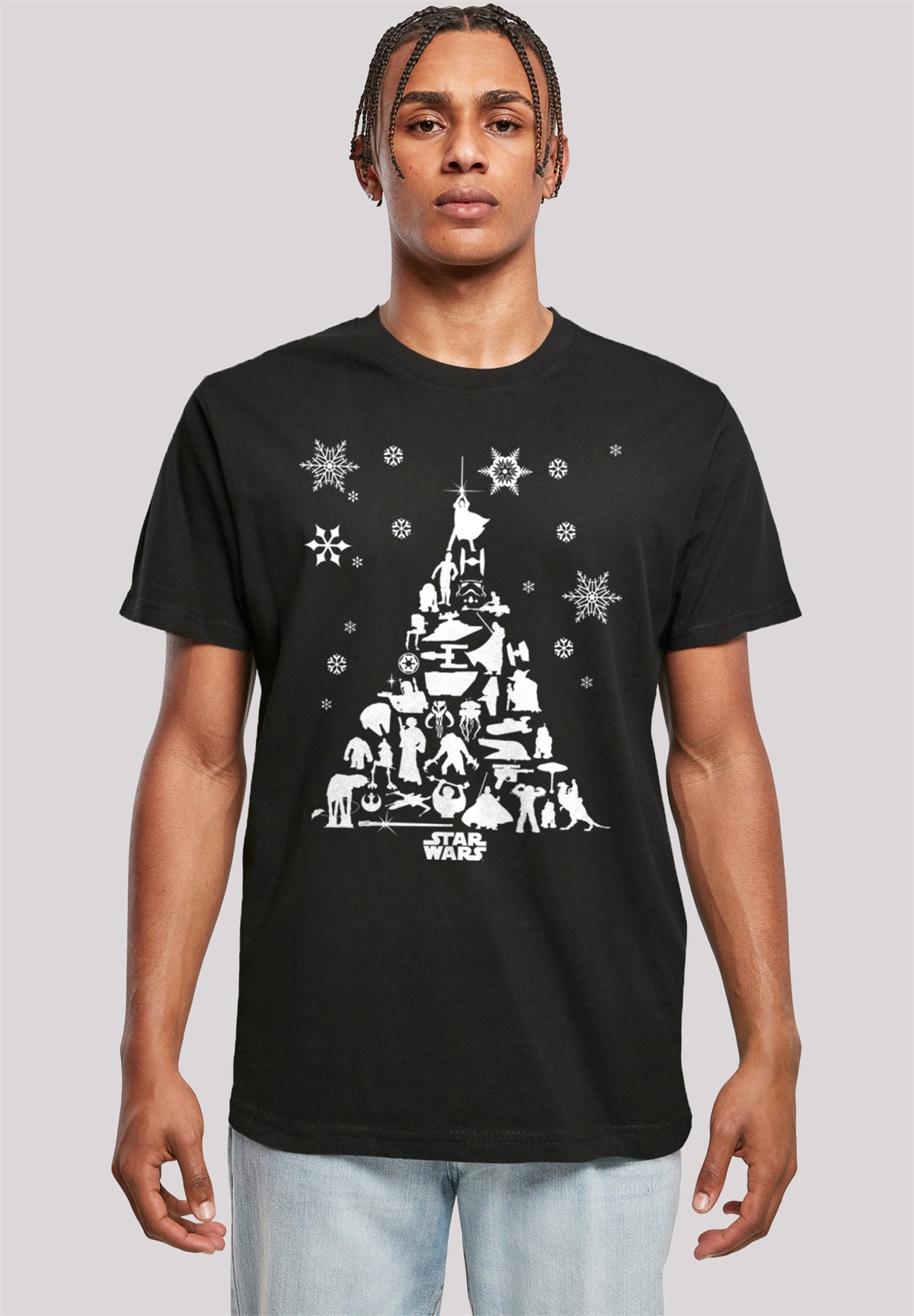 F4NT4STIC STAR WARS CHRISTMAS WEIHNACHTSBAUM - T-Shirt print - black/schwarz