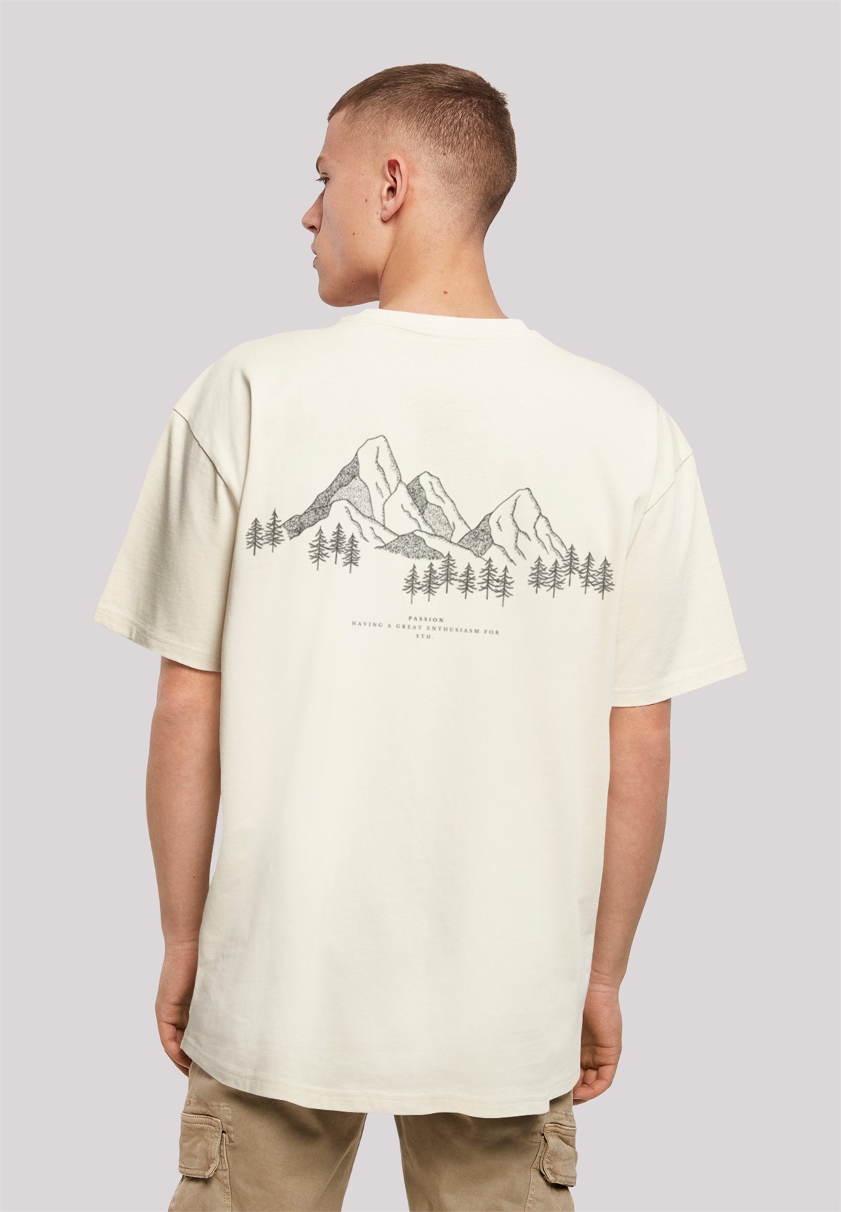 F4NT4STIC MOUNTAIN BERGE URLAUB WINTER SCHNEE SKI - T-Shirt print - sand
