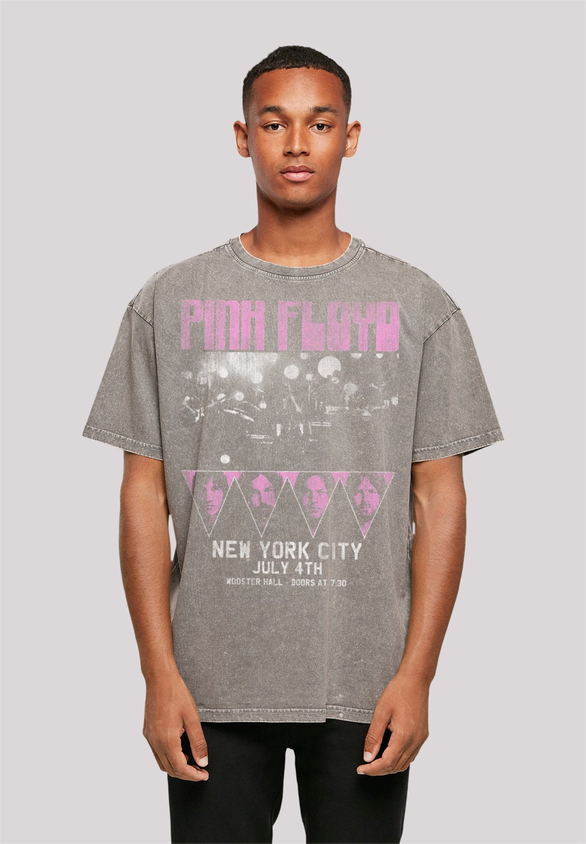 F4NT4STIC PINK FLOYD OVERSIZE - T-Shirt print - asphalt/dunkelgrau