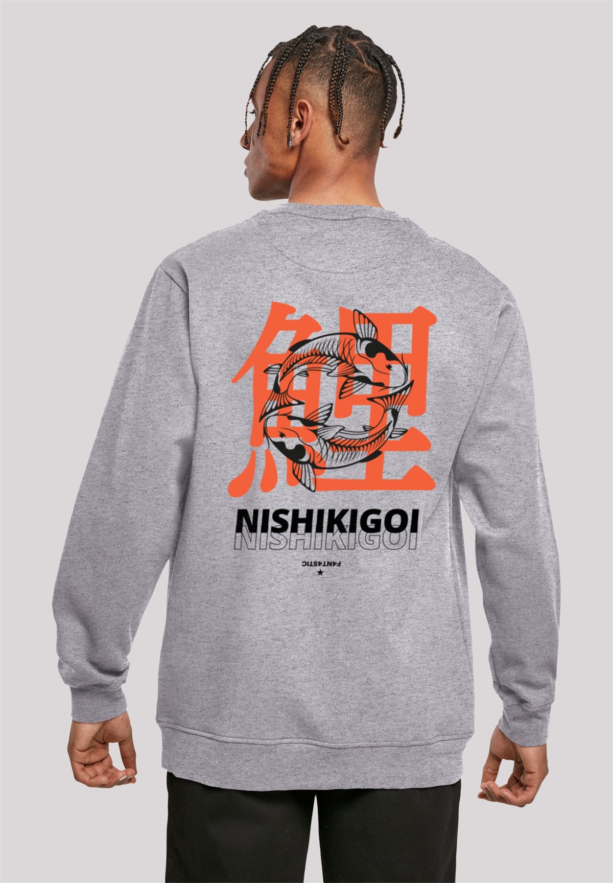 F4NT4STIC NISHIKIGOI KOI JAPAN GRAFIK - Sweatshirt - heather grey/grau