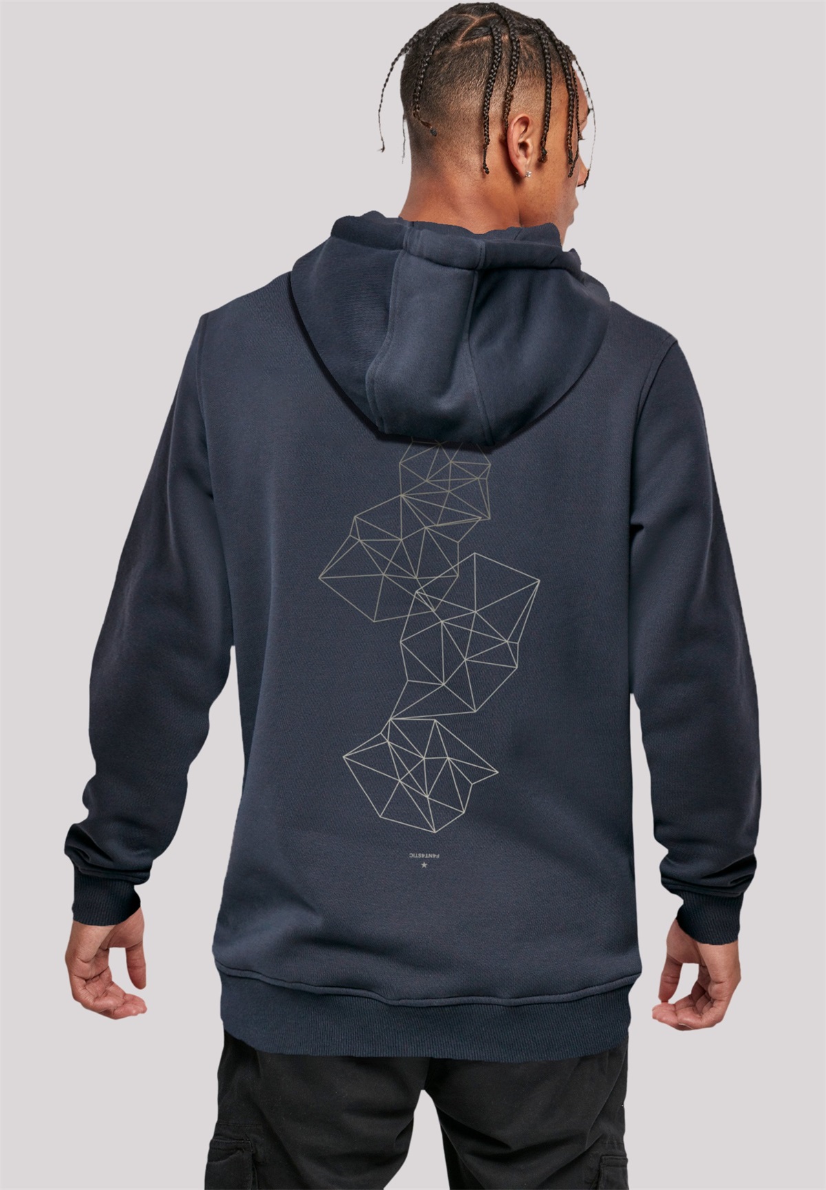 F4NT4STIC GEOMETRICS ABSTRACT - Kapuzenpullover - navy/dunkelblau