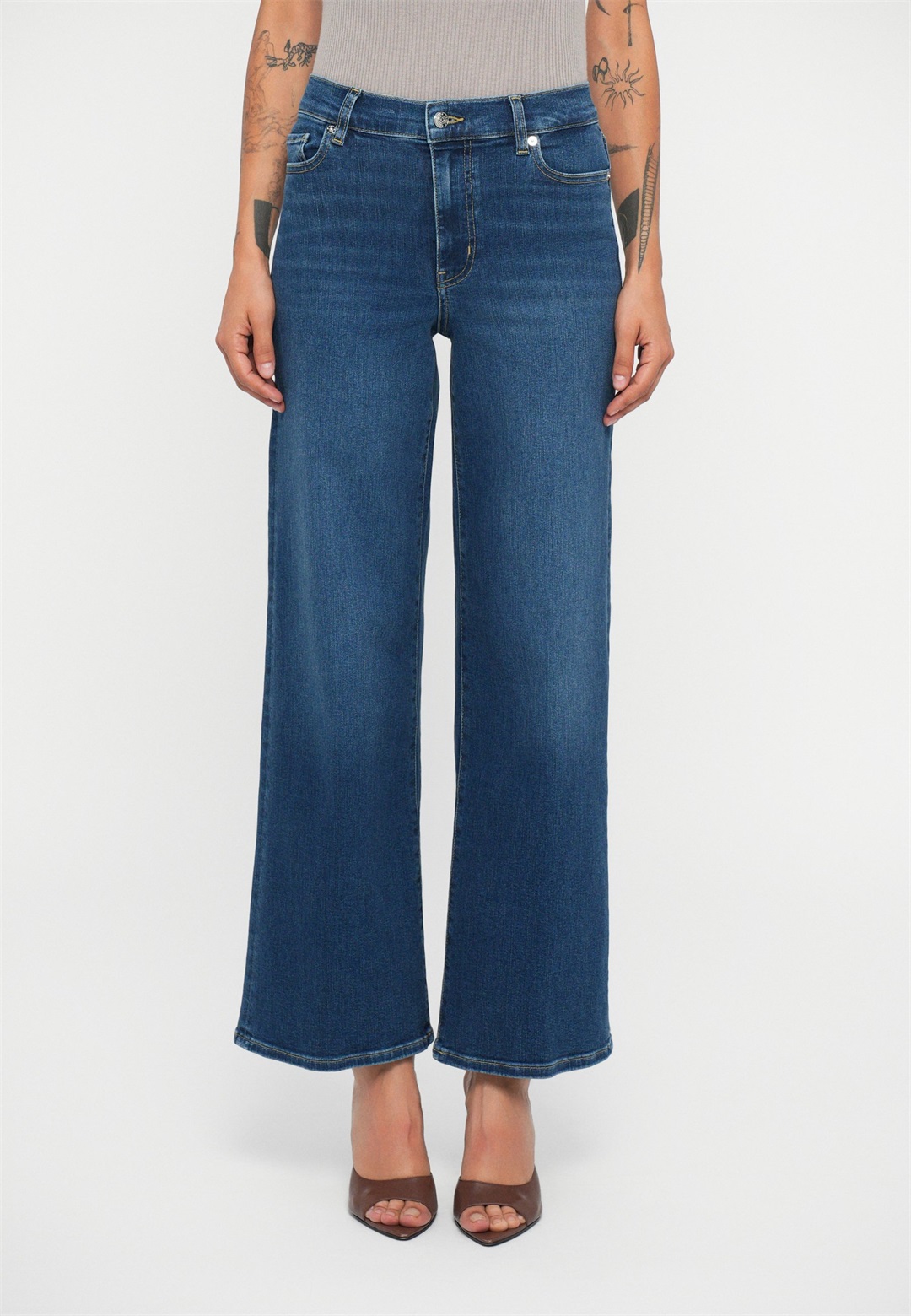 FRAME PALAZZO - Jeans Relaxed Fit - femma/dark-blue denim