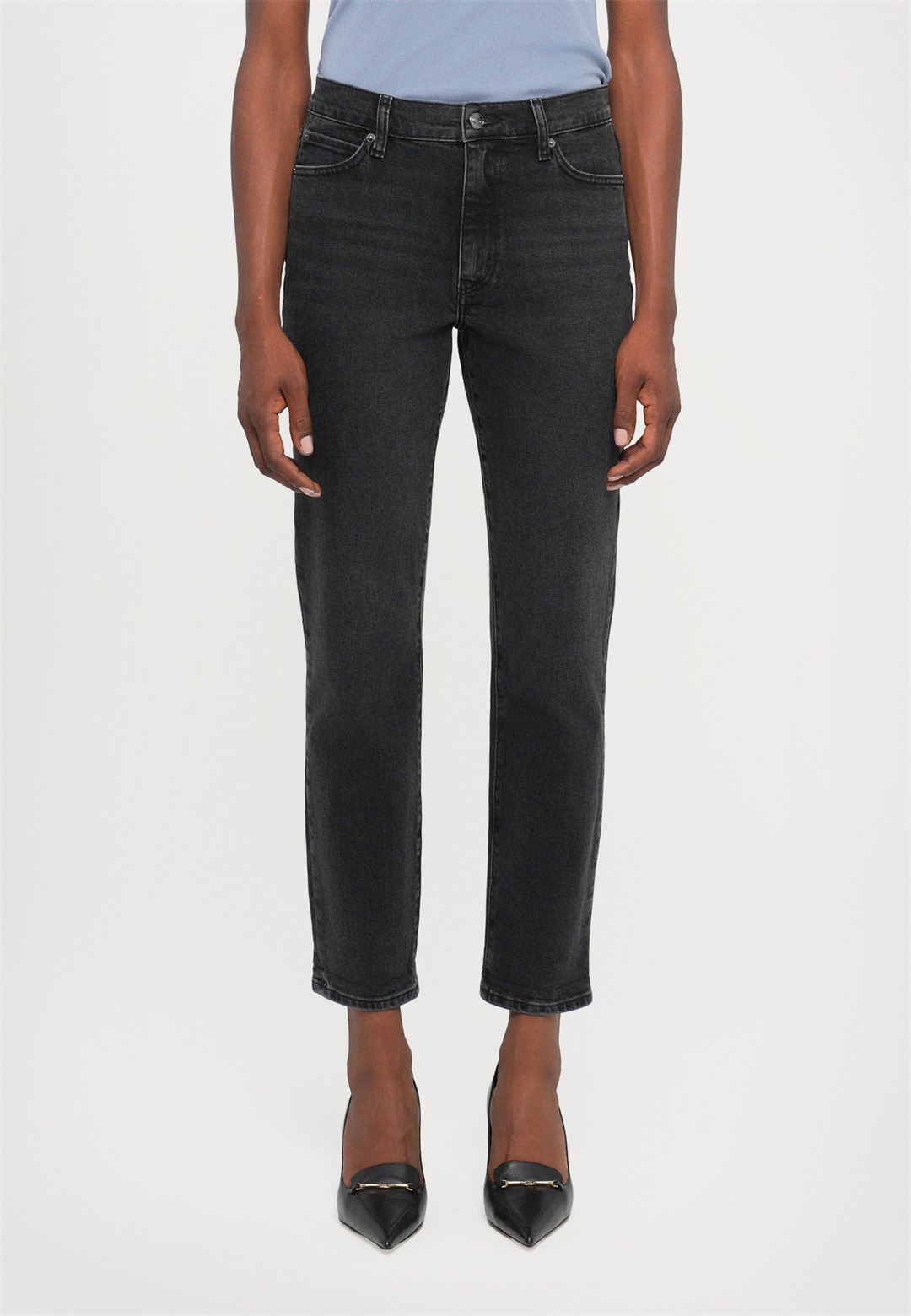 FRAME THE BORROWED - Jeans Slim Fit - black/schwarz