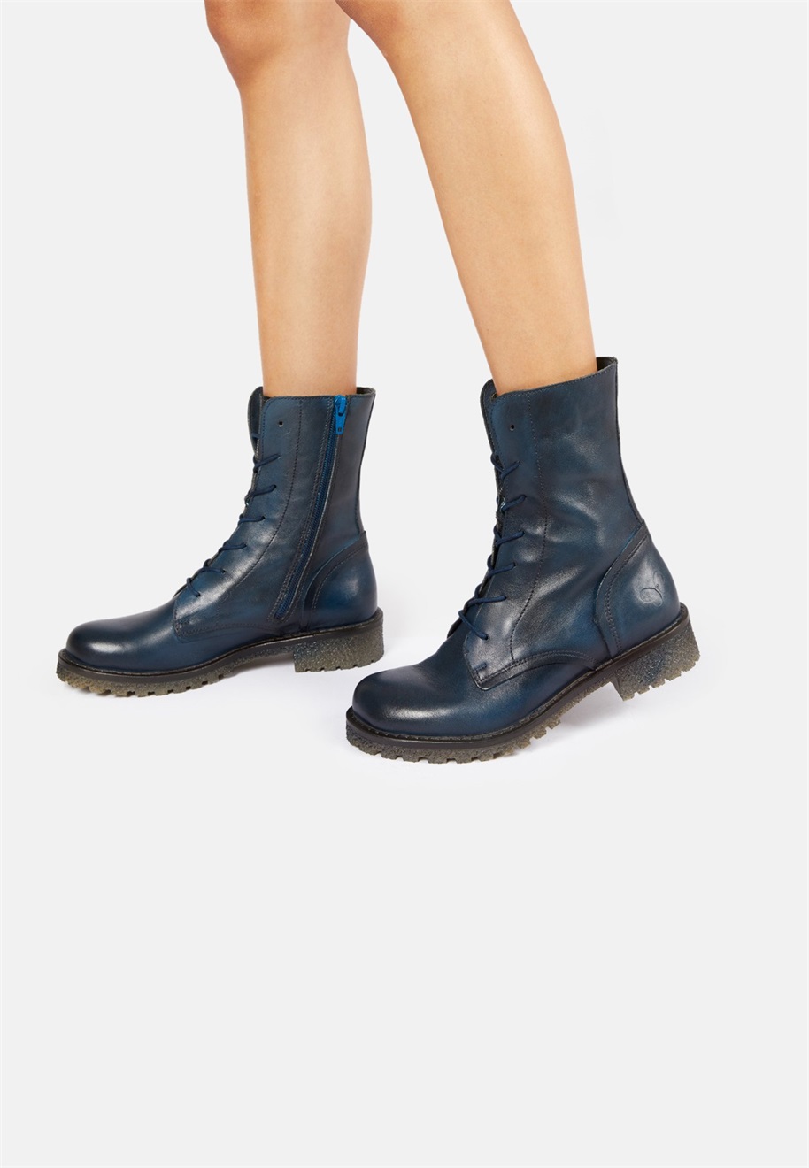 Felmini Schnürstiefelette - petroleo/blau