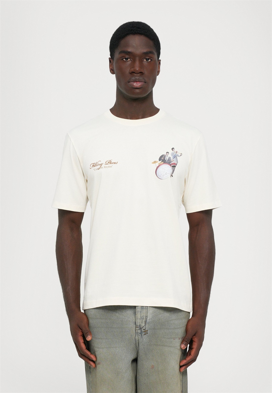 Filling Pieces BAND - T-Shirt print - antique white/offwhite