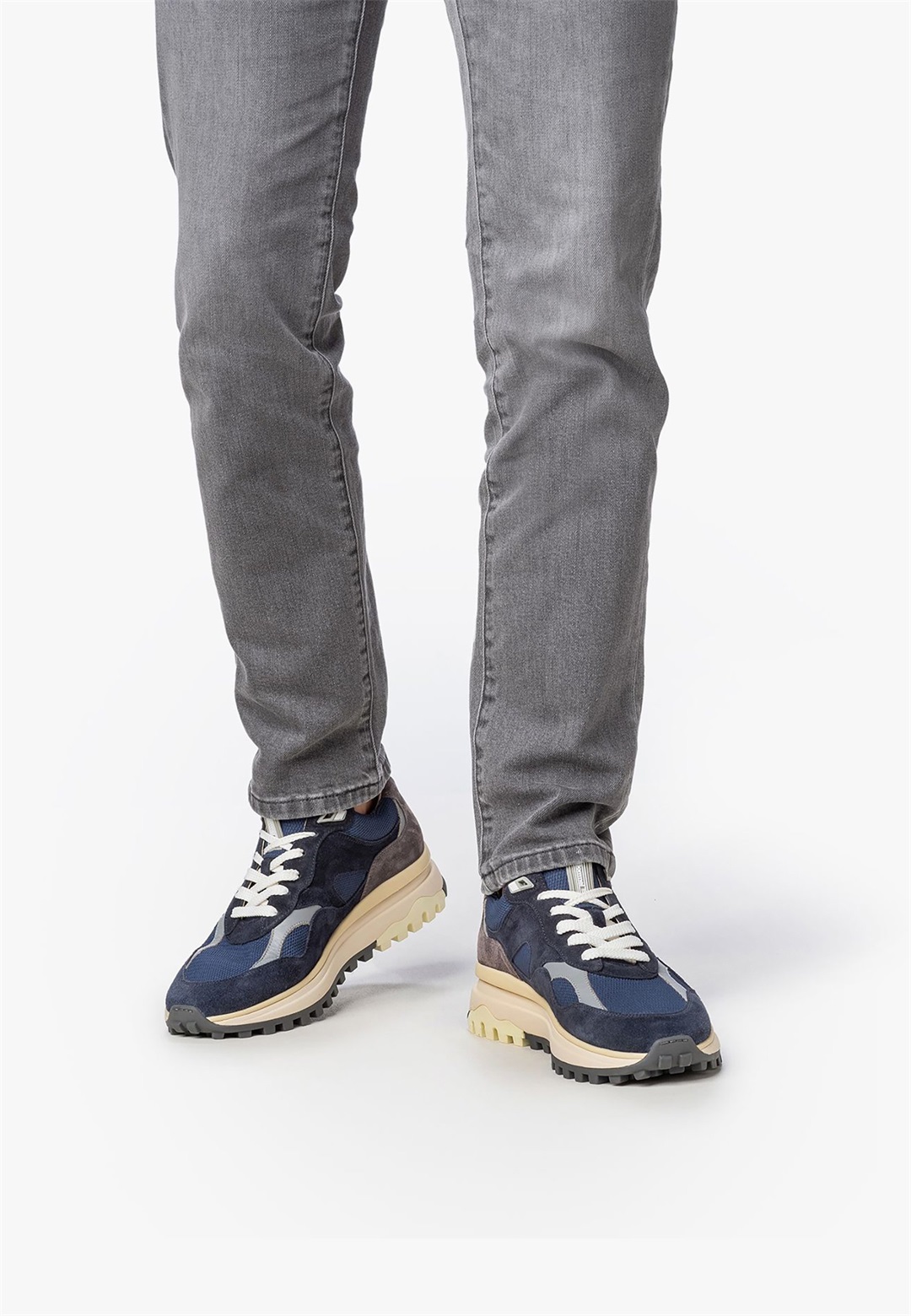 Floris van Bommel Sneaker low - navyblue/blau-meliert