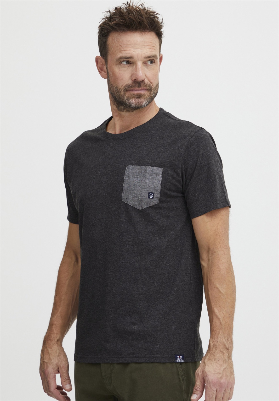 FQ1924 FQDante - T-Shirt basic - charcoal mix/dunkelgrau