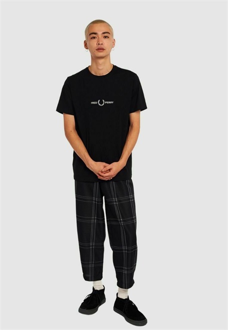 Fred Perry T-Shirt print - black/schwarz