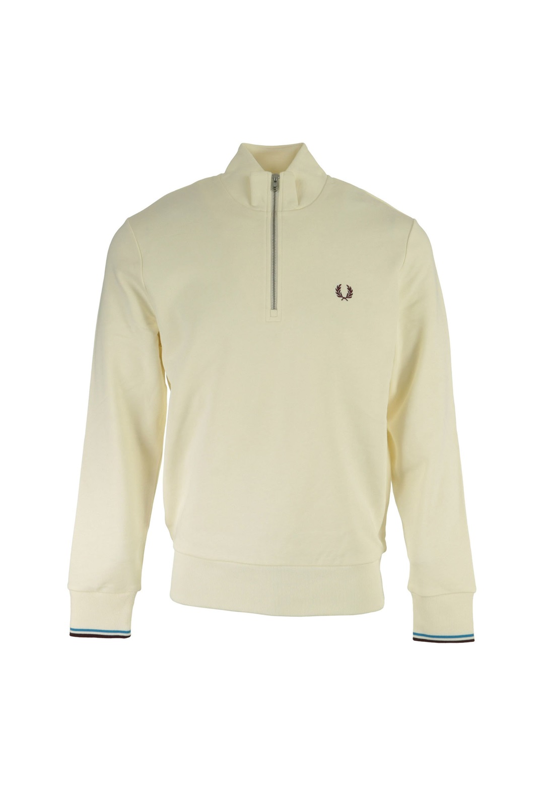 Fred Perry HALF ZIP - Sweatshirt - ecru white/offwhite