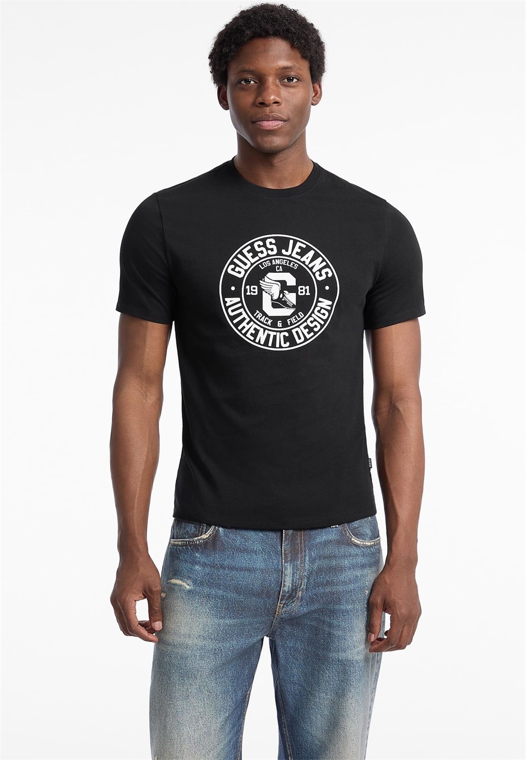 Guess Jeans BEDRUCKTES REGULAR FIT - T-Shirt print - schwarz