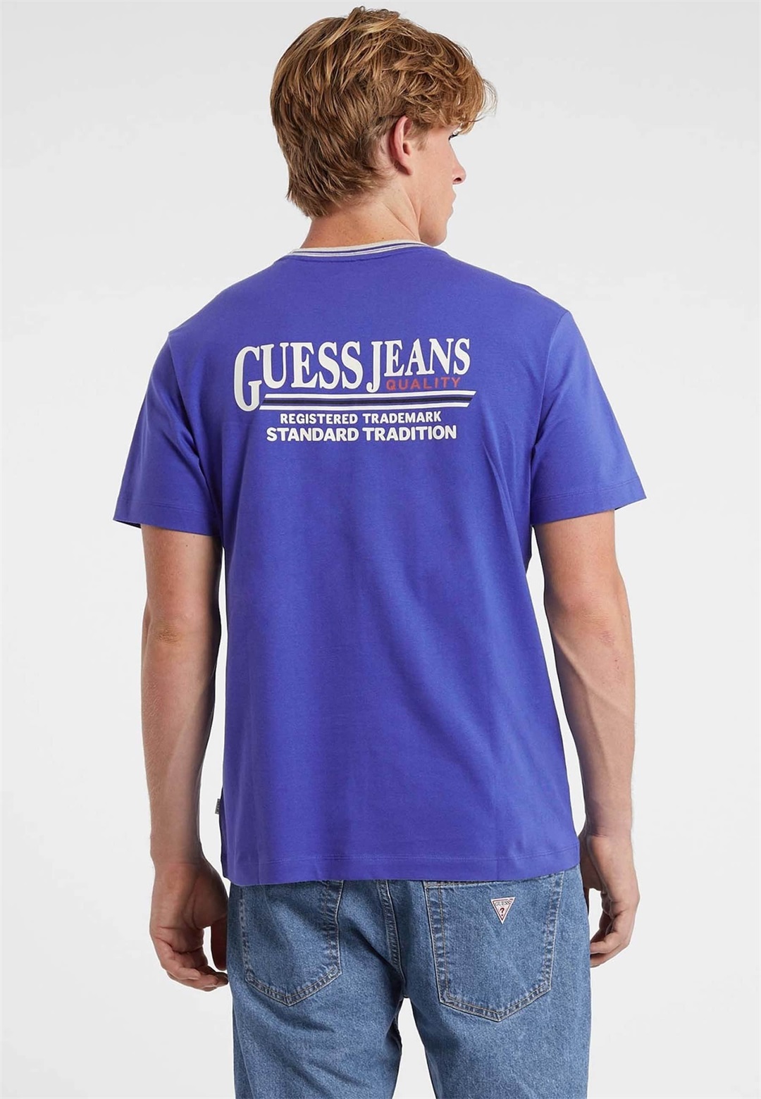 Guess Jeans LOGO HINTEN - T-Shirt print - blau