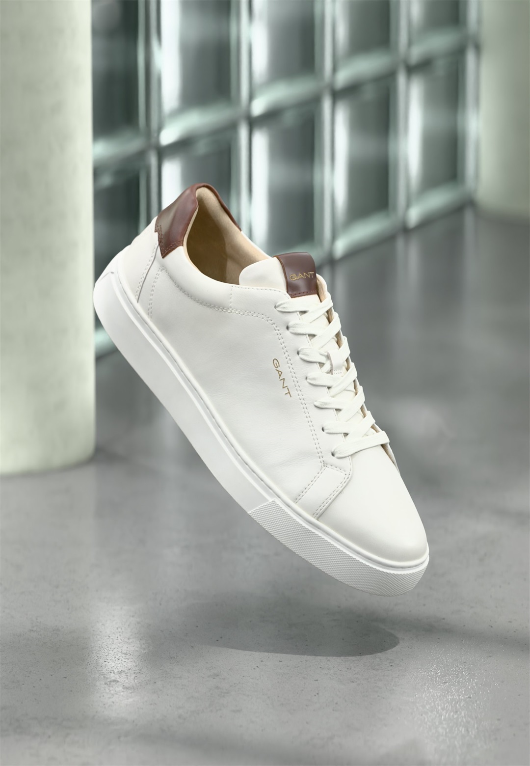 GANT MC JULIEN - Sneaker low - white/cognac/weiß GANT MC JULIEN - Sneaker low - white/cognac/weiß