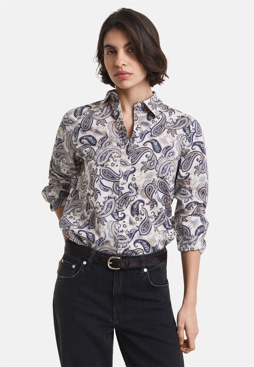 GANT REG PAISLEY - Hemdbluse - persian blue/dunkelblau