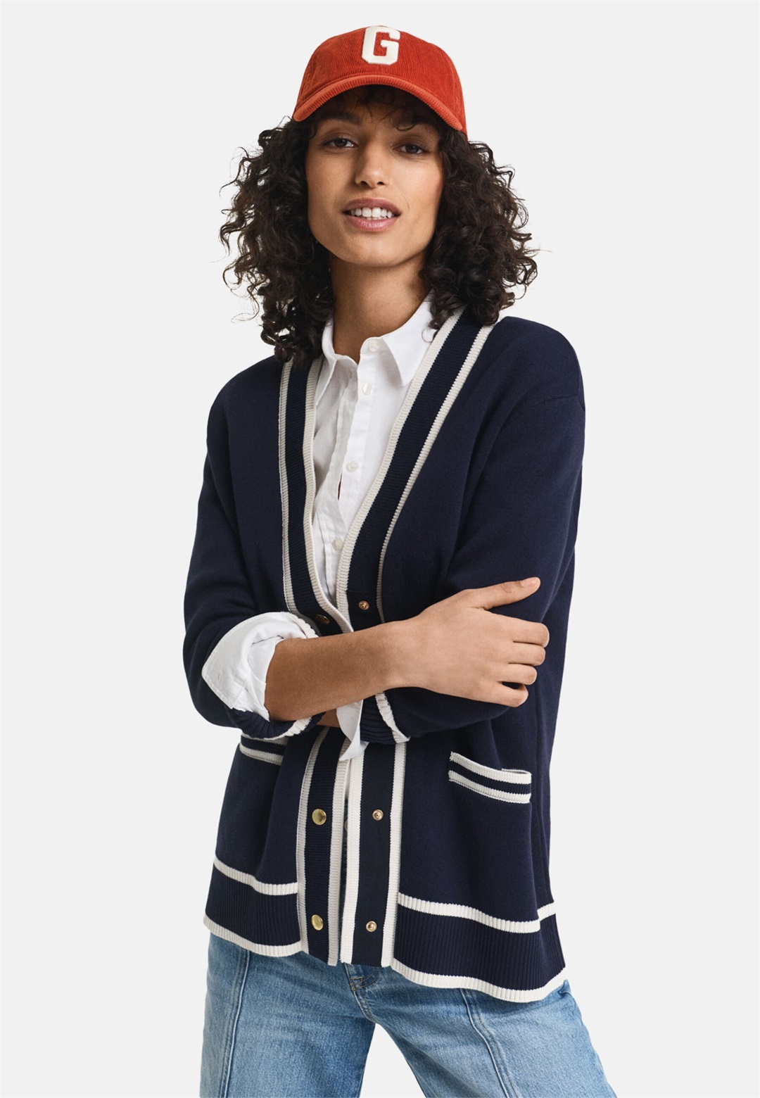 GANT Strickjacke - evening blue/dunkelblau