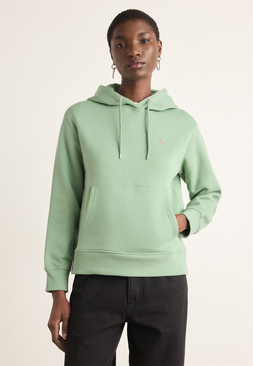 GANT SHIELD HOODIE - Sweatshirt - kalamata green/grün