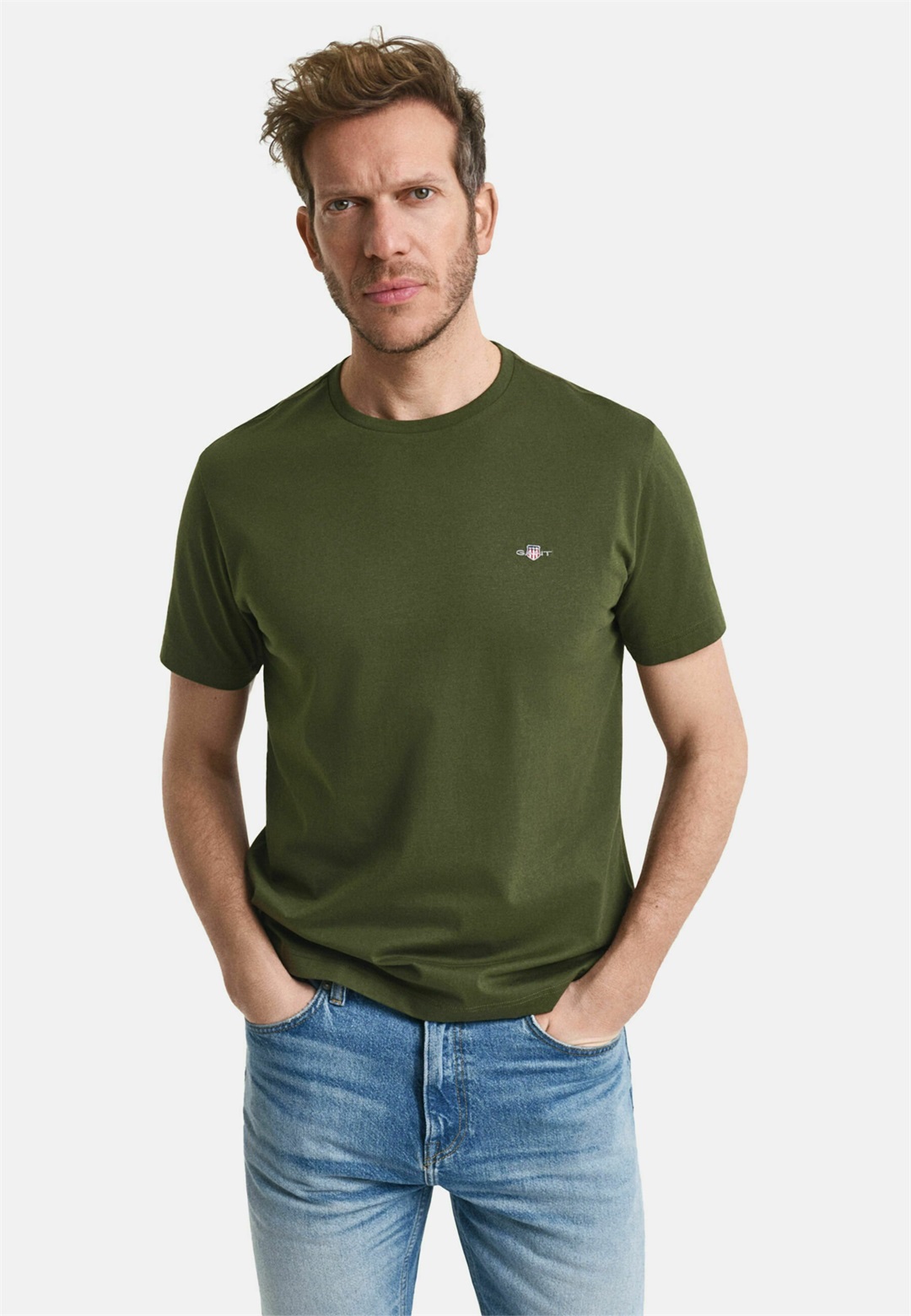 GANT SHIELD - T-Shirt basic - country green/mint