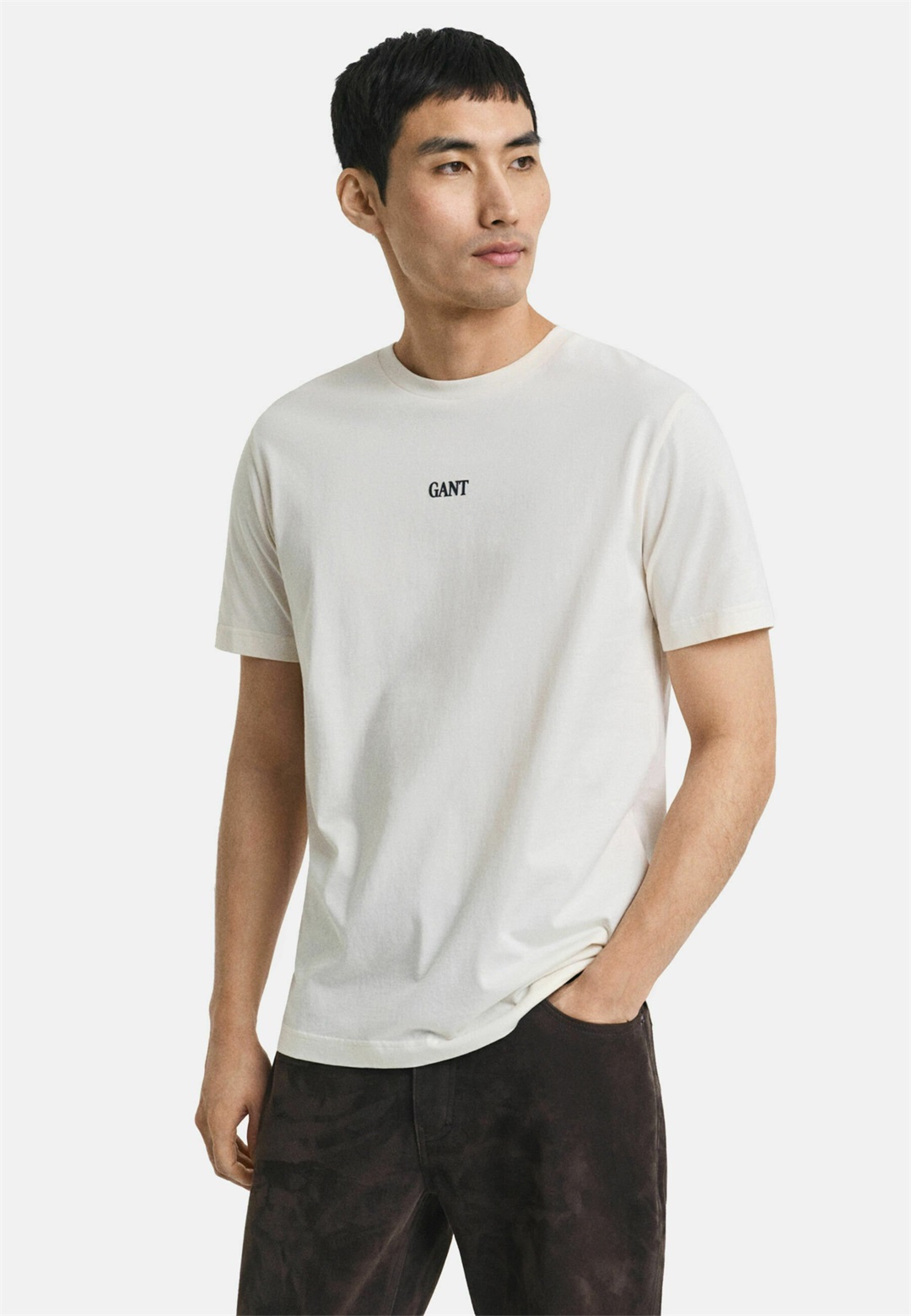 GANT SMALL GRAPHIC - T-Shirt basic - cream/beige