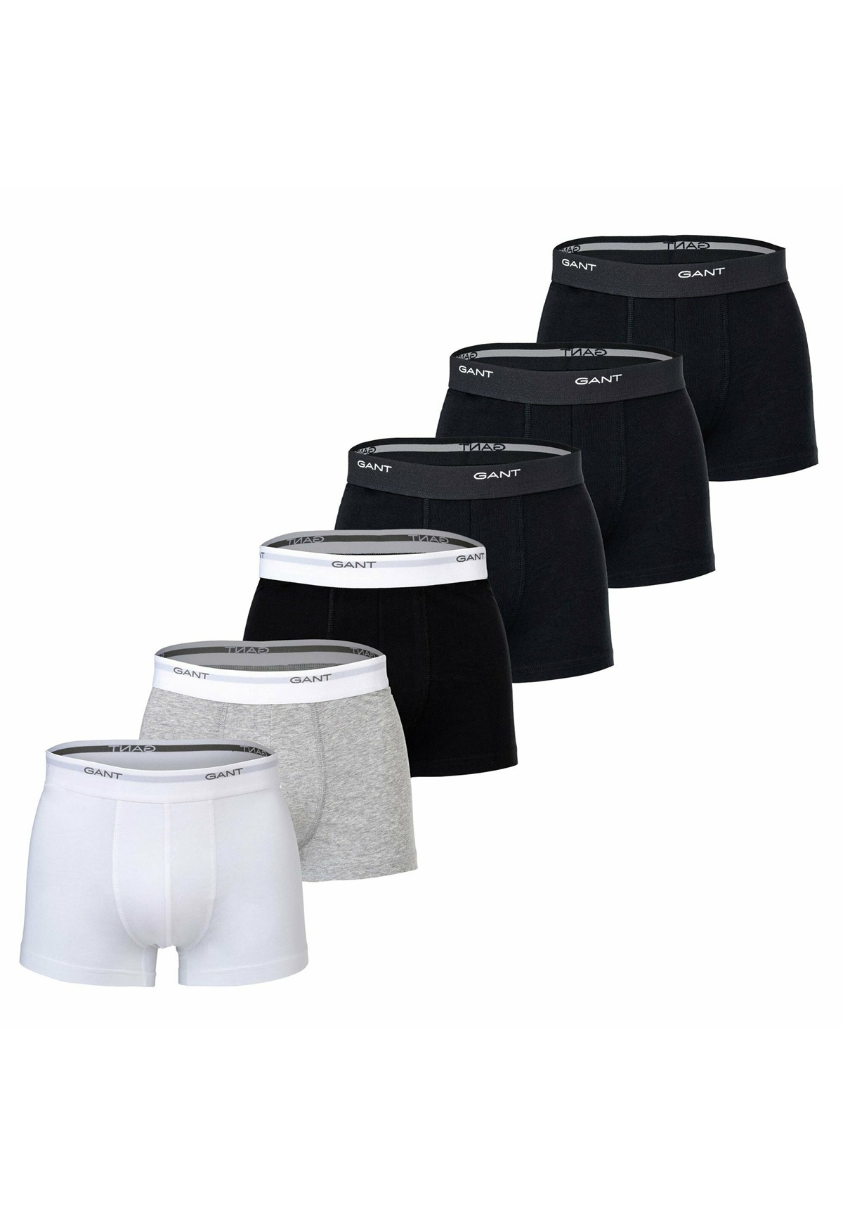 GANT 6 PACK - Boxer Briefs - schwarz/schwarz/grau/weiß/offwhite