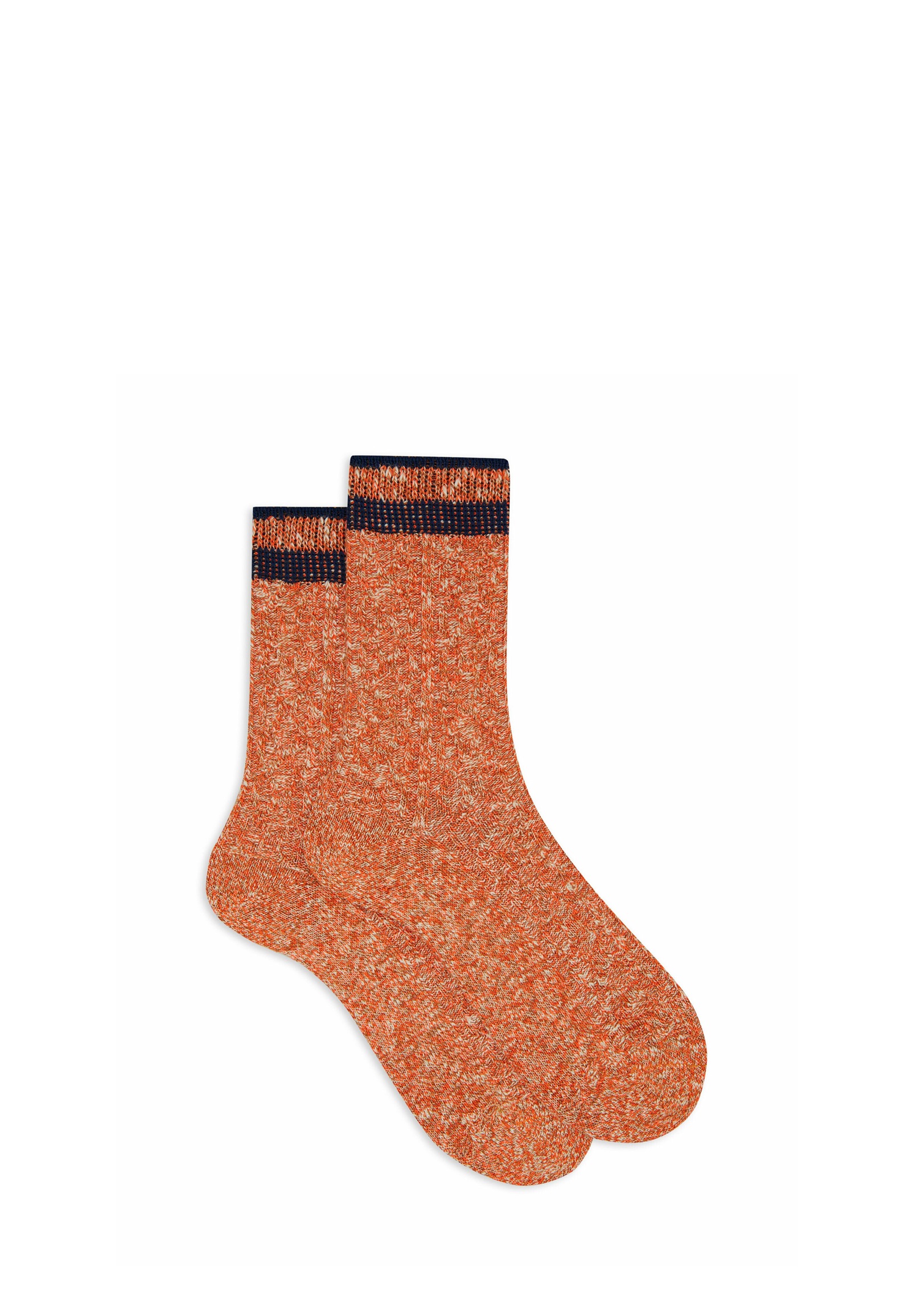 Gallo UNISEX WITH DIAMOND DETAIL - Socken - burnt orange denim/burned-orange denim