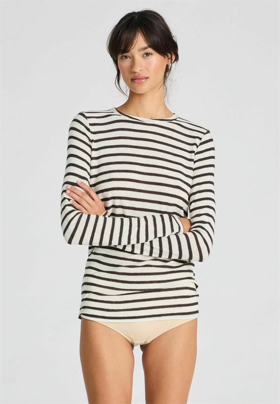 GAI+LISVA THYRA SAILOR - T-Shirt basic - reverse dark grey stripe/dunkelgrau