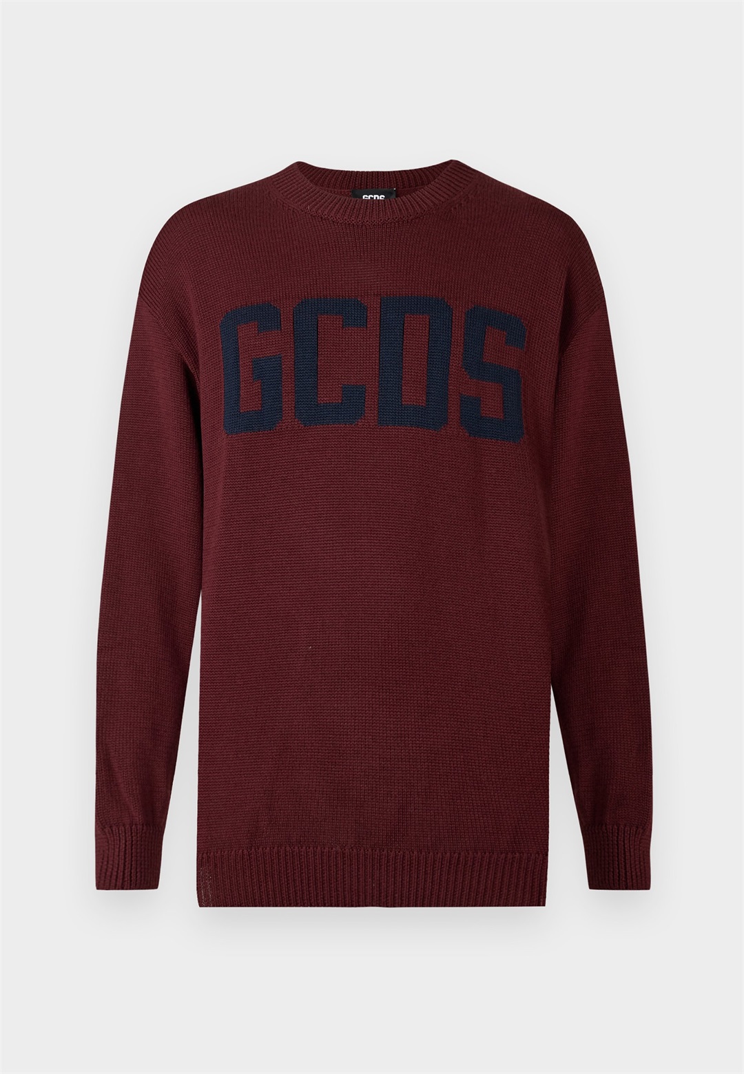 GCDS LOGO REGULAR SWEATER - Strickpullover - burgundy/bordeaux