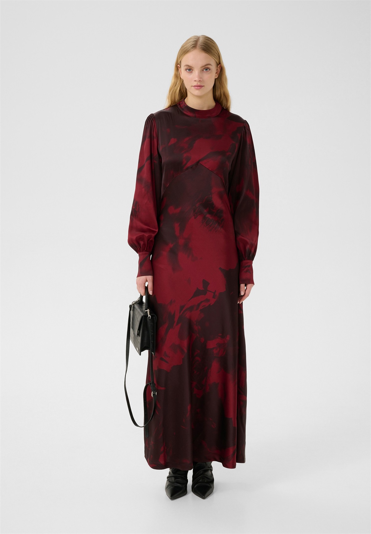 Gestuz SELINA - Maxikleid - ripasso aronia big rose/dunkelrot