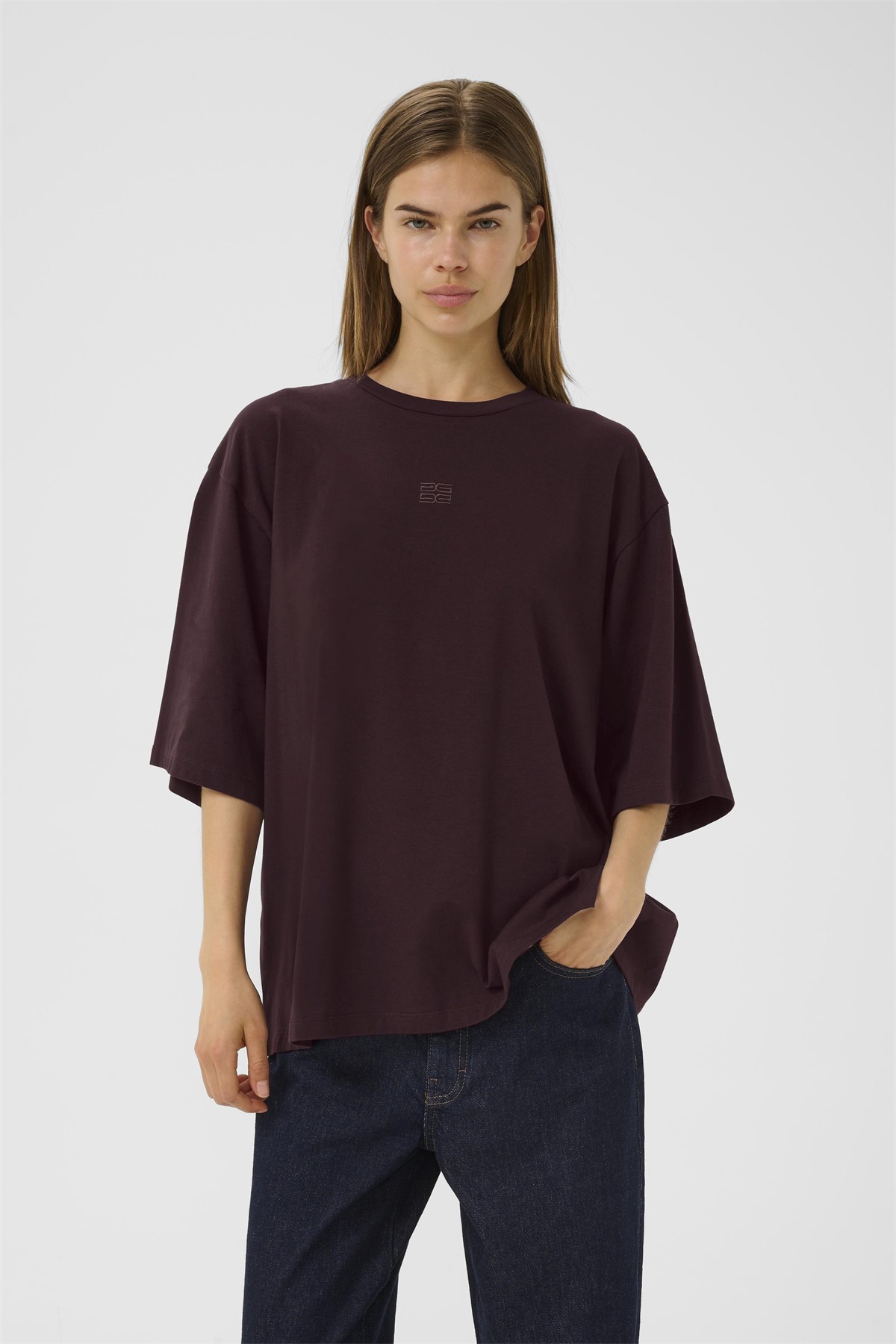 Gestuz DAMI TEE - T-Shirt basic - aronia/dunkelrot