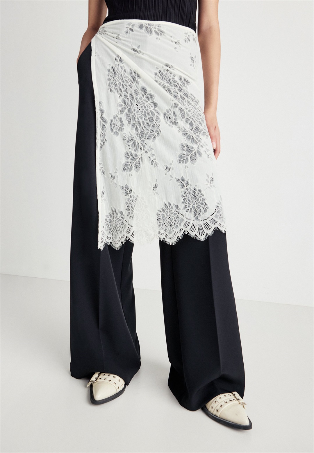 Gina Tricot APRON SKIRT - Wickelrock - buttercream/beige