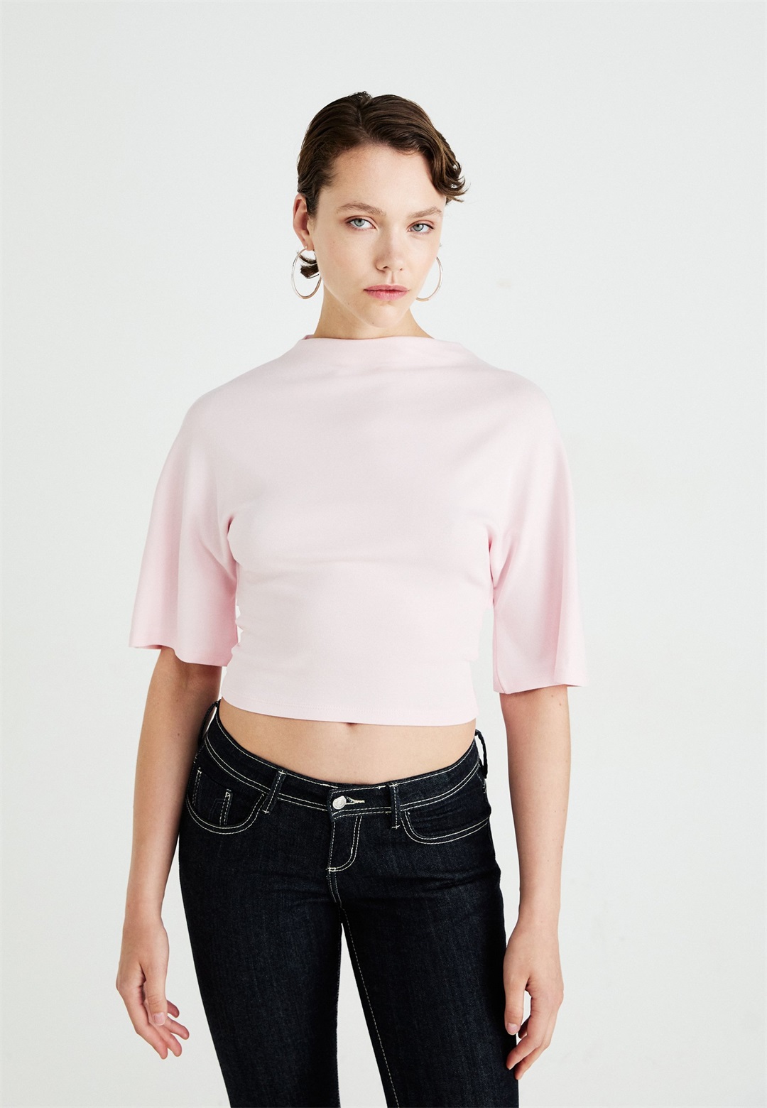 Gina Tricot TIE BACK TEE - T-Shirt basic - pink/rosa