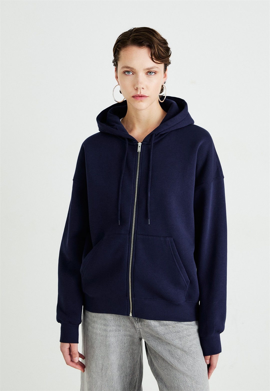 Gina Tricot Sweatjacke - peacoat/dunkelblau