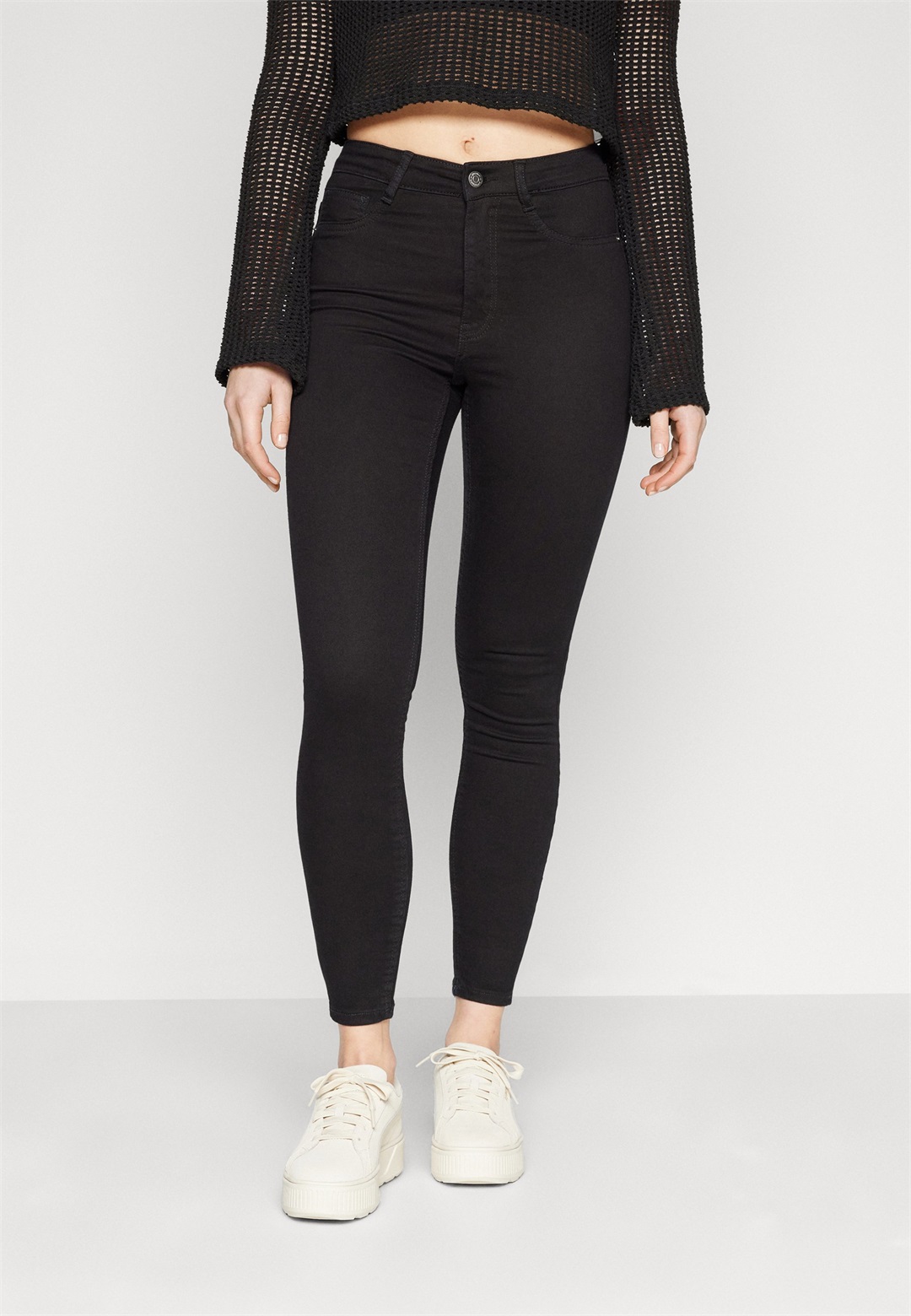 Gina Tricot MOLLY HIGH WAIST - Jeans Skinny Fit - black/schwarz