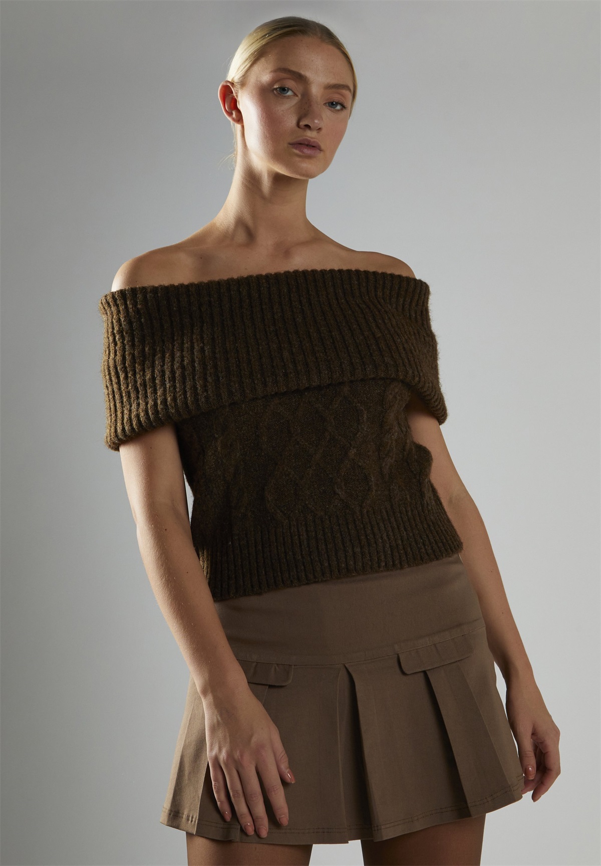 Glamorous T-Shirt print - dark brown/dunkelbraun