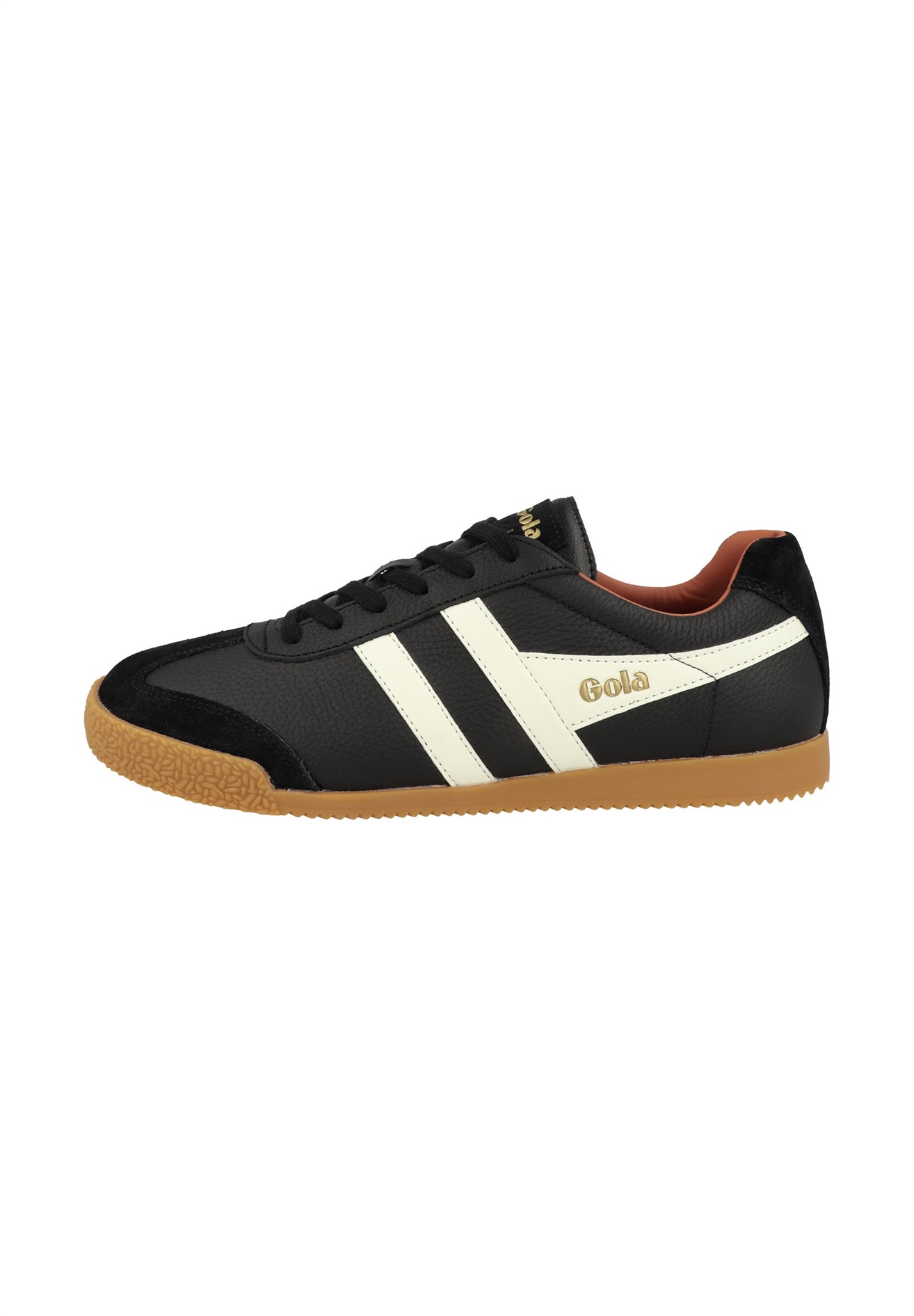 Gola HARRIER SNEAKER - Sneaker low - black white moody orange cmbxb/schwarz