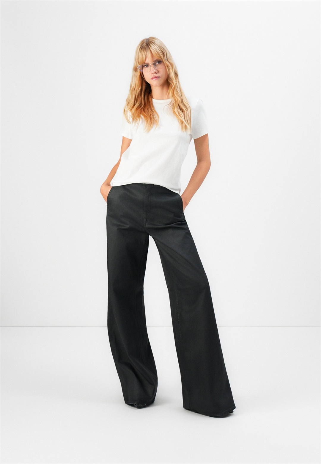 GAP V CREW 2 PACK - T-Shirt basic - black/white/schwarz