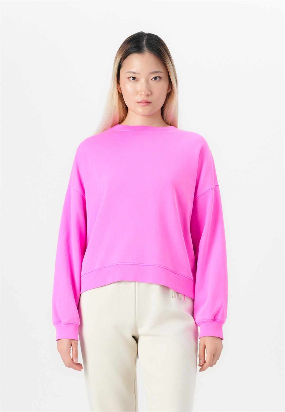 GAP WEDGE SEAMED CREW - Sweatshirt - sugar plum neon/flieder