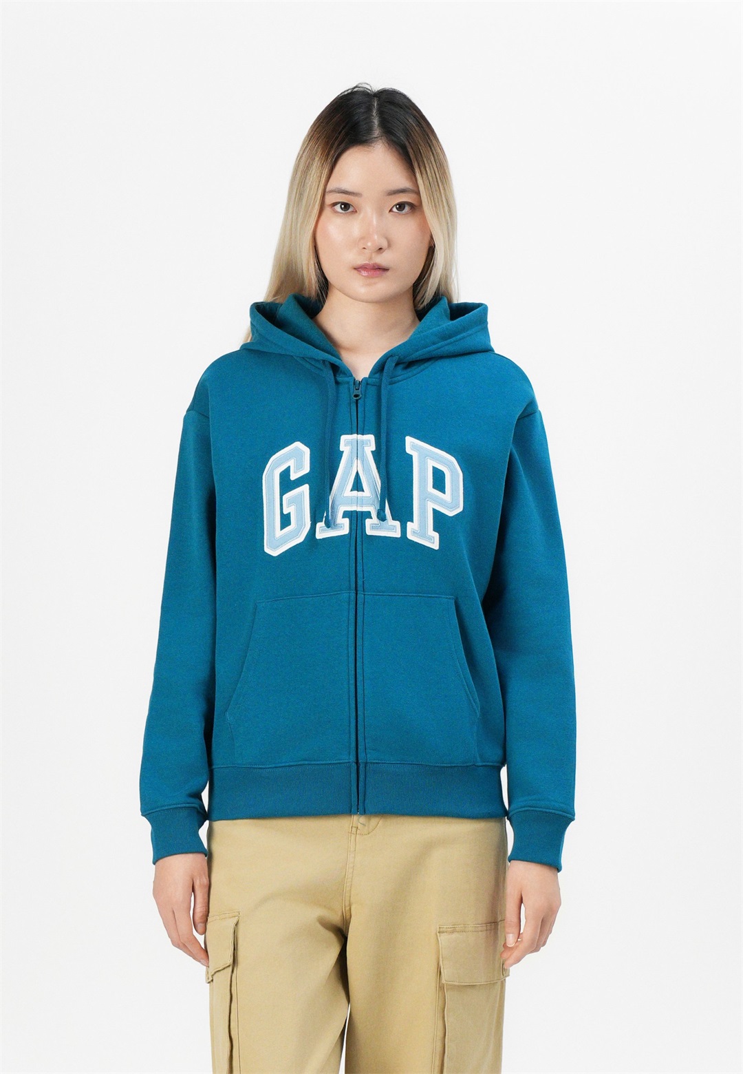 GAP Sweatjacke - deep water teal/dunkelblau