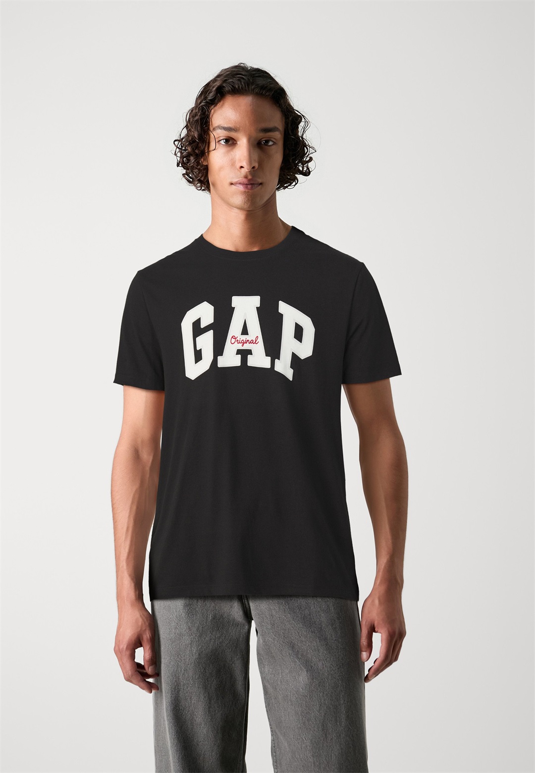 GAP EVERYDAY SOFT ORIGINAL ARCH - T-Shirt print - true black/schwarz