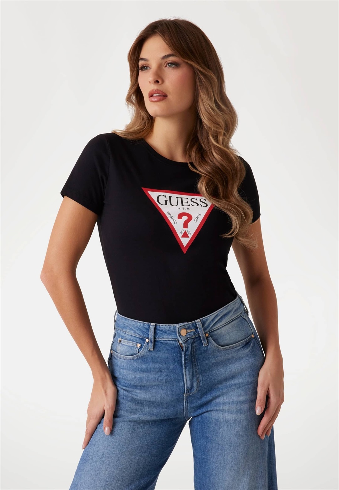 Guess ORIGINAL - T-Shirt print - jet black/schwarz