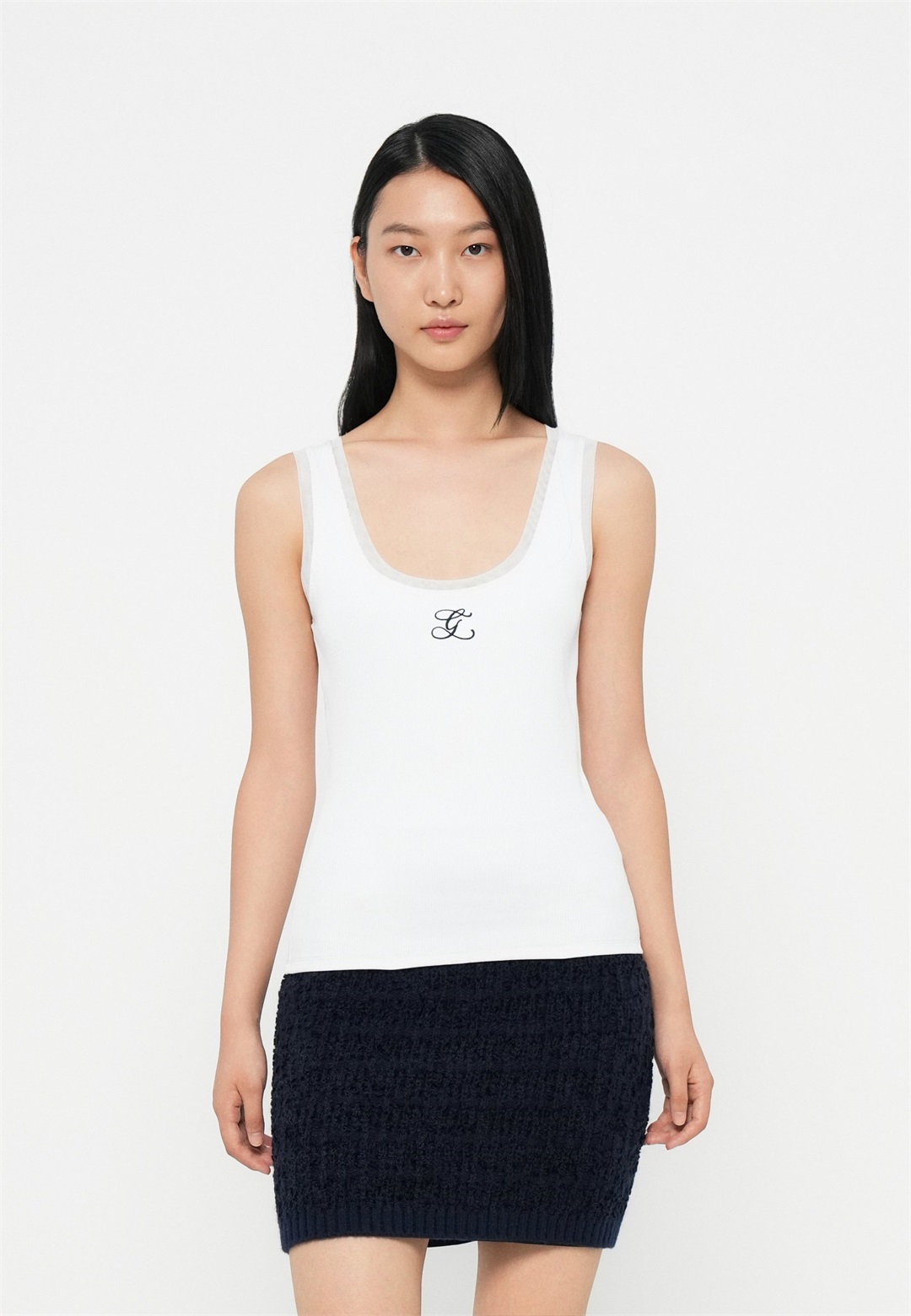 Guess LOGO TANK - Top - pure white/weiß