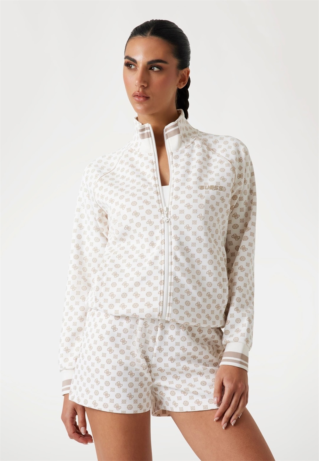 Guess Sweatjacke - mehrfarbig beige/beige