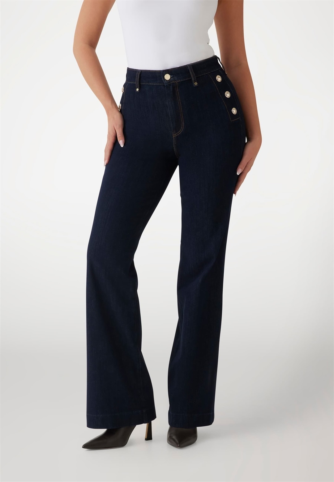 Guess Jeans Bootcut - schwarz/blau