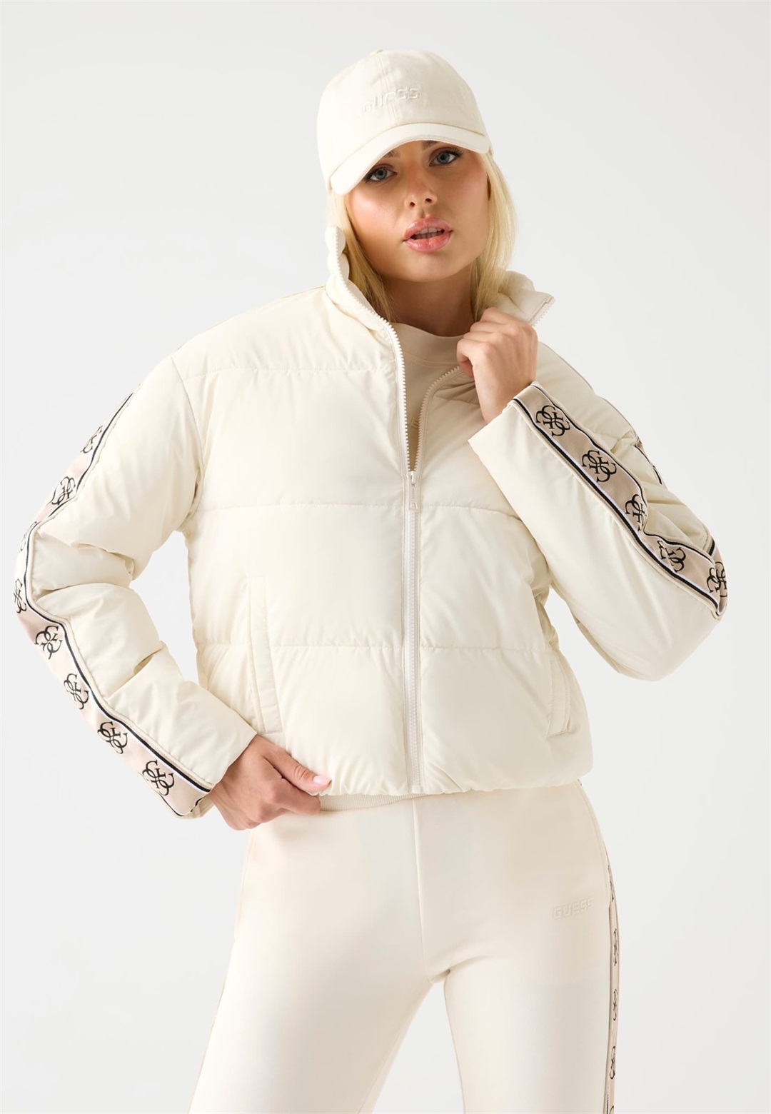 Guess NEW PUFFER JACKET - Winterjacke - creme/beige