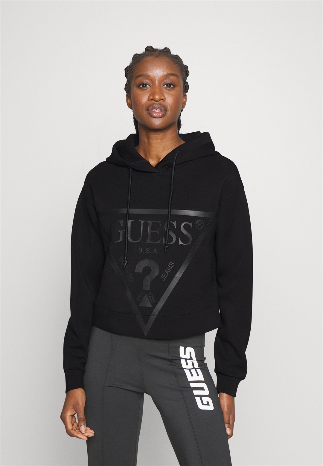 Guess NEW ALISA - Kapuzenpullover - jet black/schwarz