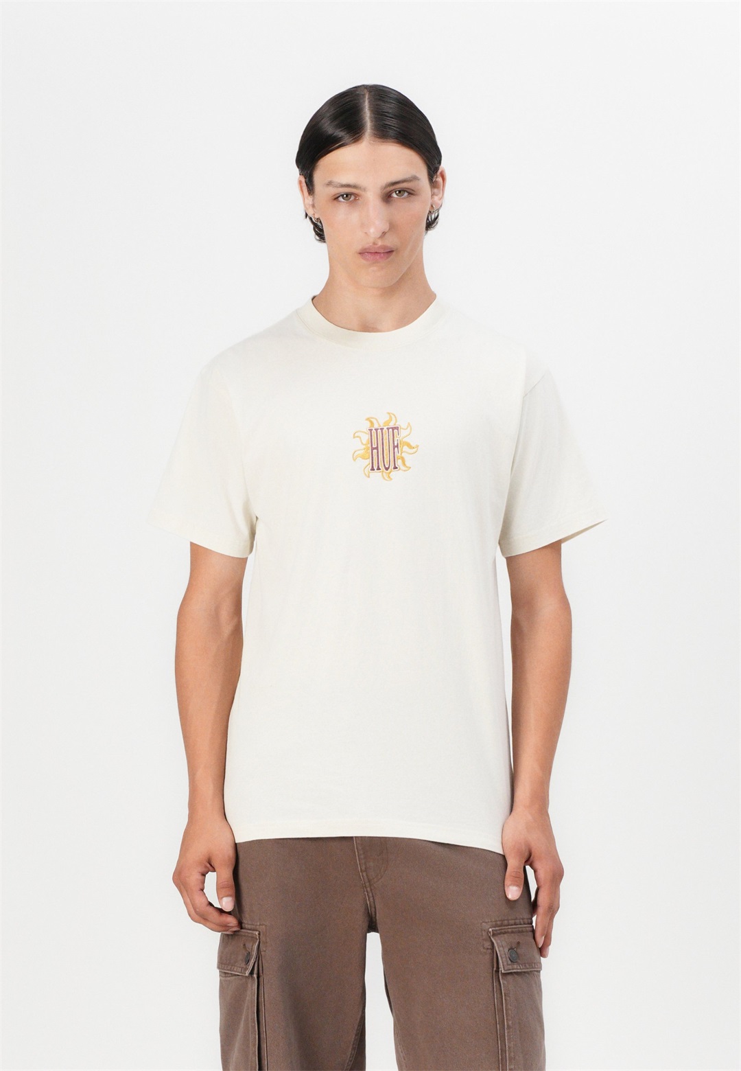 HUF TEE UNISEX - T-Shirt print - natural/offwhite