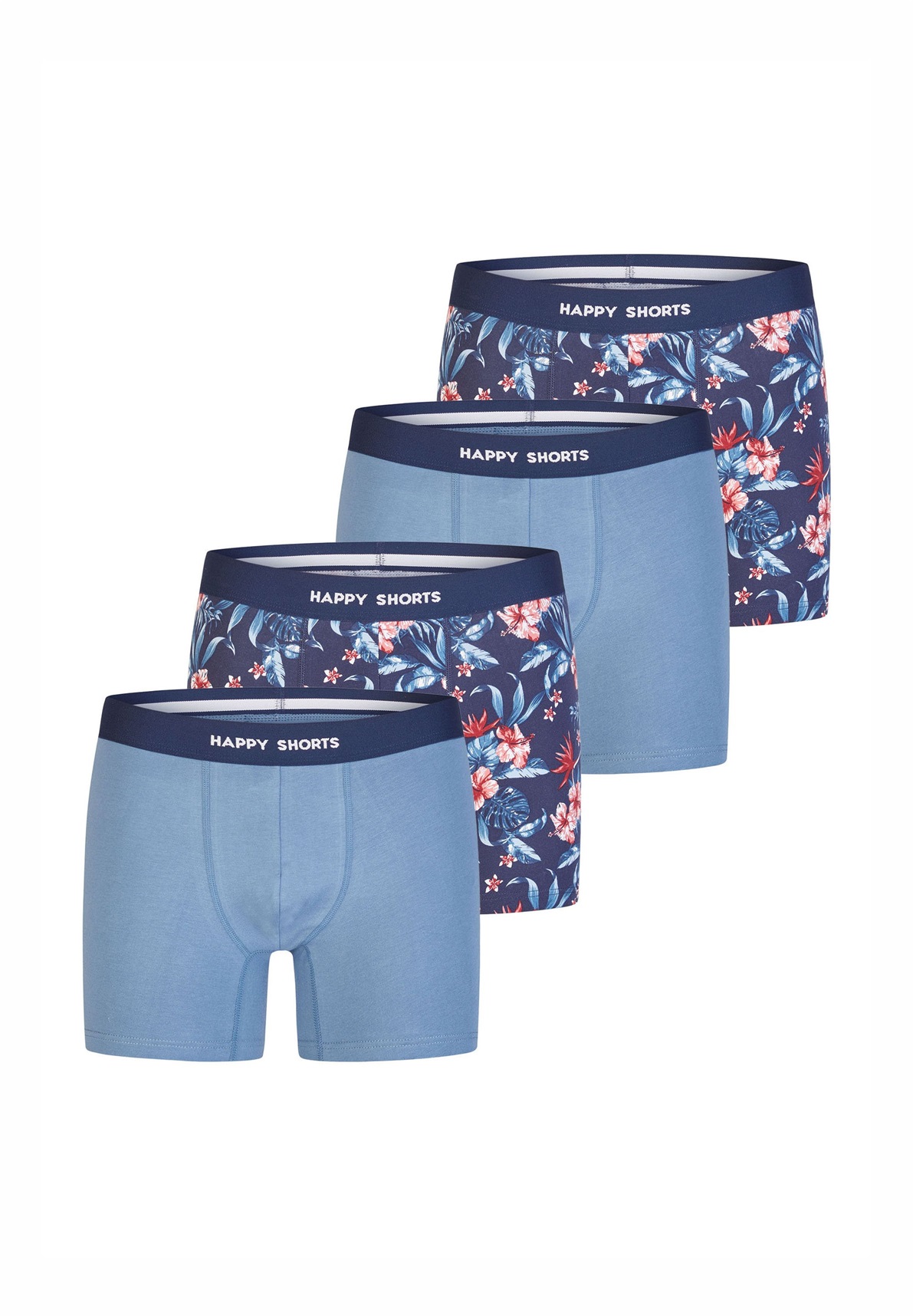 Happy Shorts 4-PACK - Boxer Briefs - sortiert/blau