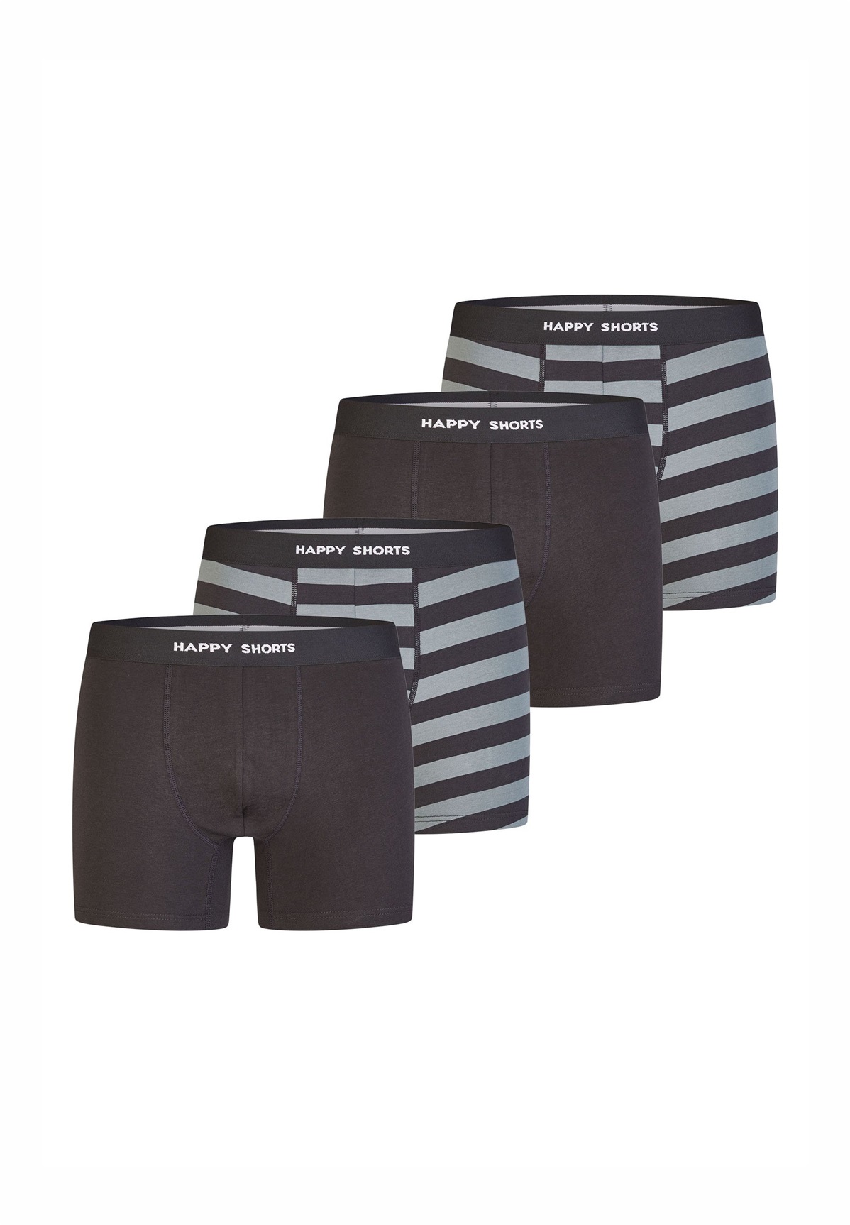 Happy Shorts 4-PACK - Boxer Briefs - schwarz/grau/schwarz